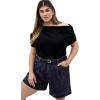 image:imageCity Chic Womens Plus Size Short  Denim MillieDark Denim