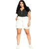 image:imageCity Chic Womens Plus Size Short CRST Waist Ivory 12
