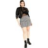 image:imageCity Chic Womens Plus Size Skylar SkirtBlkWhite Check