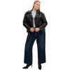 image:imageity Chic Womens Plus Size Jacket  Julie Faux Leather BikerBlack