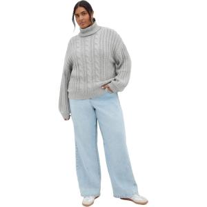 City Chic Avah Jumper(Silver Marl)
