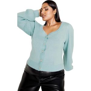 City Chic Plus Size Cardigan, Isabelle Cardigan(Ether)