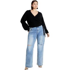 City Chic Plus Size Cardigan, Isla Cardigan(Black)