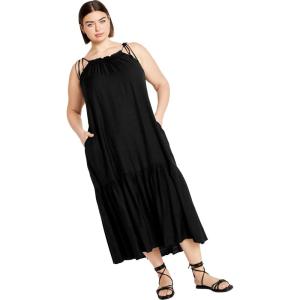 City Chic Plus Size Dress, Erica Maxi Dress(Black)