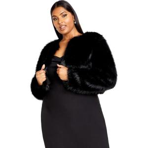 City Chic Plus Size Jacket, Angelica Jacket(Black)