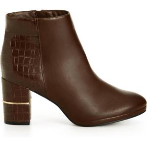 City Chic Women’s Ankle Boots – Emery(Chocolate)