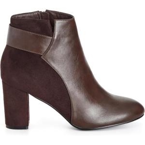 City Chic Women’s Ankle Boots – Finley(Dark Chocolate)