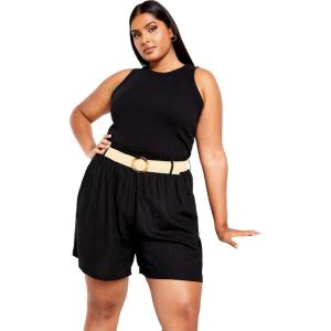 City Chic Women’s Apparel Women’s Kara Short(Black)