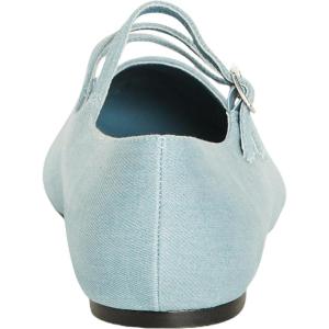 City Chic Women’s Buckle Ballet Flat(Denim)