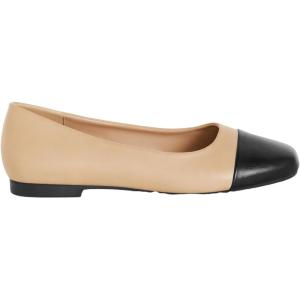 City Chic Women’s Flat – Wide Fit Ebony Ballet(Almond/Blk)