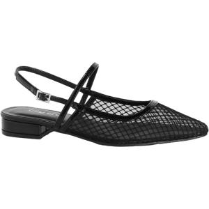 City Chic Women’s Flat-Wide Fit Lily Mesh Ballet(Black)