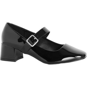 City Chic Women’s Heel – Wide Fit Mary Jane Block(Black)