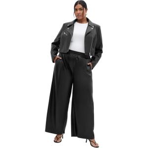 City Chic Women’s Jacket-Amira Faux Leather(Black)