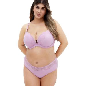 City Chic Women’s Plus Size Bra – Adore Push Up(Purple Rose)
