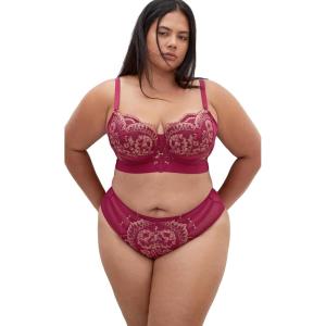 City Chic Women’s Plus Size Bra – Alexis Contour Longline(Sangria)