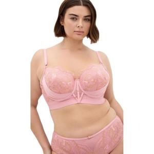 City Chic Women’s Plus Size Bra – Alexis Contour Longline(Vintage Rose)