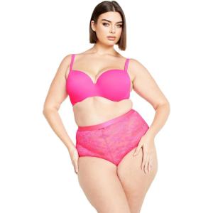 City Chic Women’s Plus Size Bra – Bodycon Contour(Hot Pink)