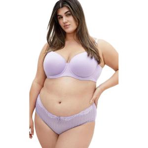 City Chic Women’s Plus Size Bra – Smooth & Chic Cotton T-Shirt(Lavender)