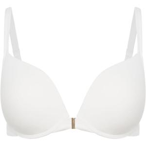 City Chic Women’s Plus Size Bra – Smooth & Chic Front Close Cotton Push Up(Ivory)