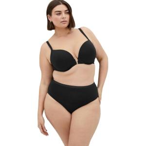 City Chic Women’s Plus Size Brief – 3 Pack Cotton Full(Black)