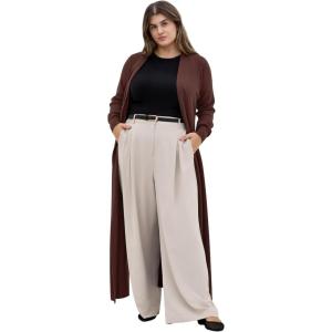 City Chic Women’s Plus Size Cardigan – Goldie(Cocoa)