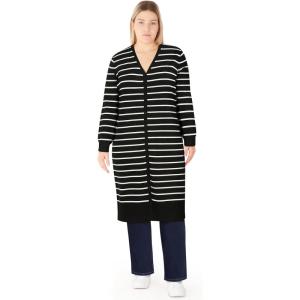 City Chic Women’s Plus Size Cardigan – June Stripe(Stripe)