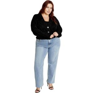 City Chic Women’s Plus Size Cardigan – Miranda(Black Sparkle)