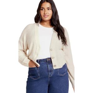 City Chic Women’s Plus Size Cardigan – Miranda(Champagne Sparkle)