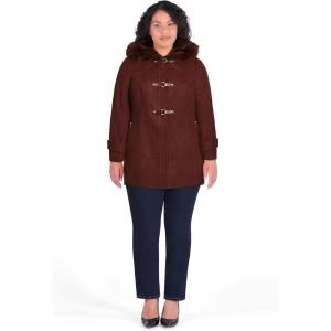 City Chic Women’s Plus Size Coat – Marie Detail(Chocolate)