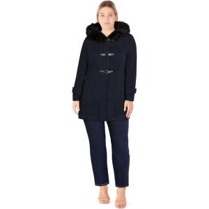 City Chic Women’s Plus Size Coat – Marie Detail(Navy)