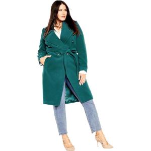 City Chic Women’s Plus Size Coat – Sassy Military(Alpine)