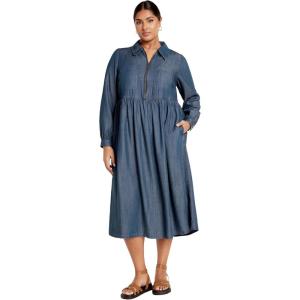 City Chic Women’s Plus Size Dress – Brayden(Dark Wash)