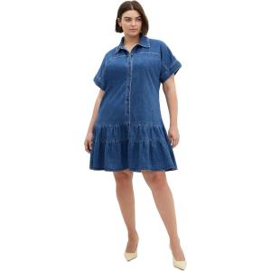 City Chic Women’s Plus Size Dress – Denim Layla(Mid Denim)