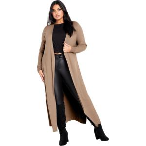 City Chic Women’s Plus Size Goldie Cardigan(Simply Taupe)