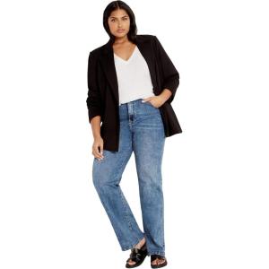 City Chic Women’s Plus Size Harley Ivy Straight Jean(Mid Tint)