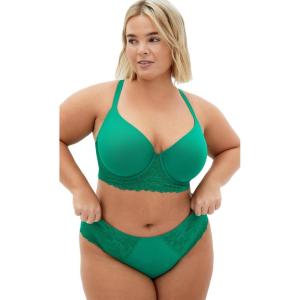 City Chic Women’s Plus Size Hi Brief-Gemma(Kelly Green)