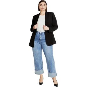 City Chic Women’s Plus Size Jacket – Belted Yasmine(Black)