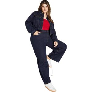 City Chic Women’s Plus Size Jacket – Denim JoJo(Dark Denim)