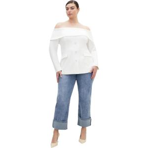 City Chic Women’s Plus Size Jacket – Talia(Ivory)
