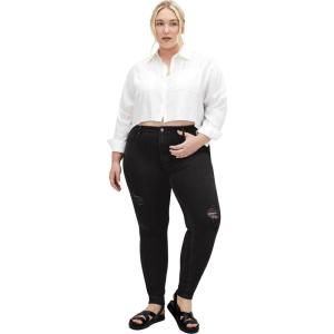 City Chic Womens Plus Size Jean H Nola(Black)
