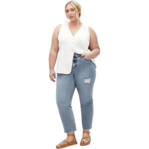 City Chic Women’s Plus Size Jean-Harley Adelyn Crop(Light Wash)