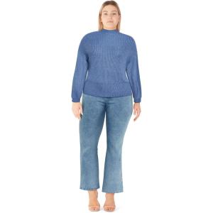 City Chic Women’s Plus Size Jumper – Halo Sleeve(Blue)