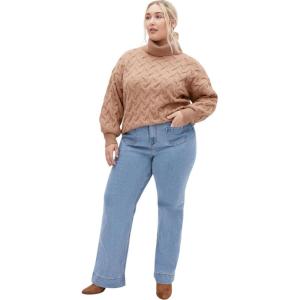 City Chic Women’s Plus Size Jumper – Ollie(Natural)