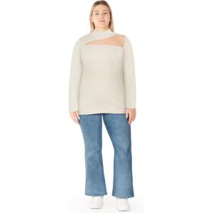 City Chic Women’s Plus Size Jumper – Reign(Oat)