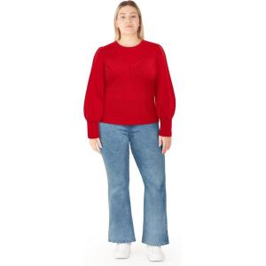 City Chic Women’s Plus Size Jumper – Xiomara(Red)