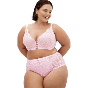 City Chic Women’s Plus Size Paige Hi Brief(Cherry Blossom)