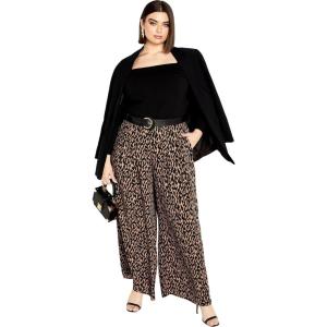 City Chic Women’s Plus Size Pant- Illusion(Geo Animal)