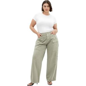 City Chic Women’s Plus Size Pant-Mila Cargo(Khaki Light)