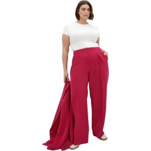 City Chic Women’s Plus Size Pants – Alexis Relaxed(Deep Rose)