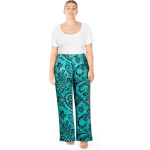 City Chic Women’s Plus Size Pants – Belen(Green Print)